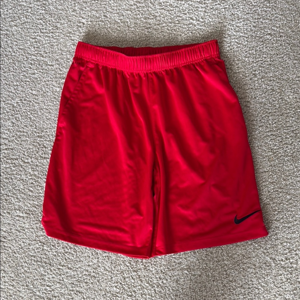 Nike Dri-Fit Men's Red Athletic Shorts with pockets. Size Large. NWOT